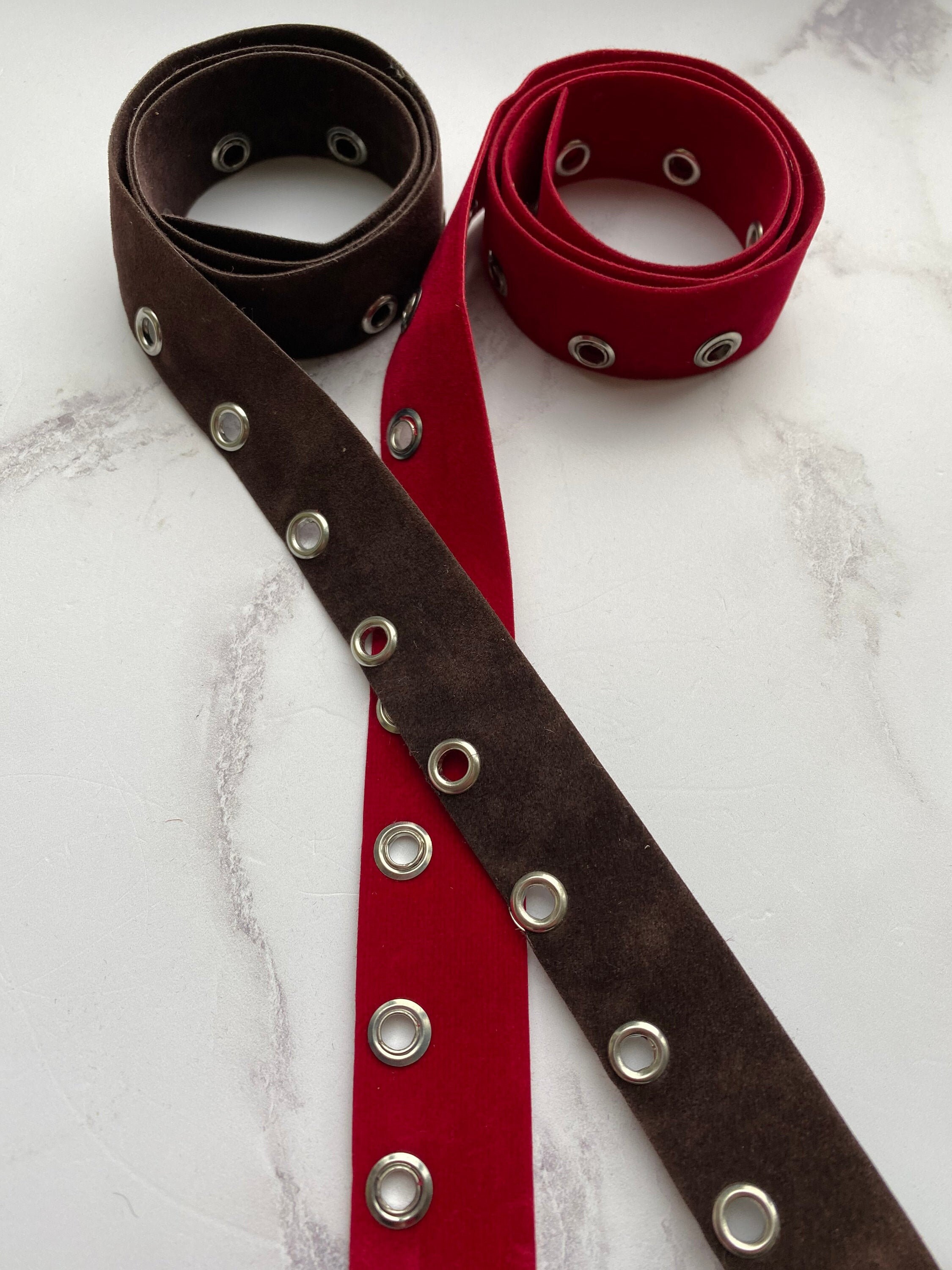 1 Inch Faux Suede Eyelet Tape heavy Duty Etsy Australia