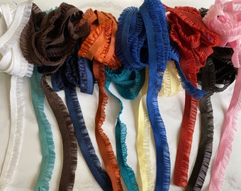 15mm Ruffle Edge Elastic (12 COLOURS)