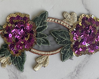 20cm Floral Sequin Appliqué