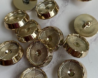 25mm | 15mm Vintage ‘Art Deco’ Style Gold buttons