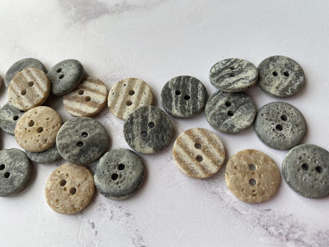 15mm Stone Effect Buttons - Etsy