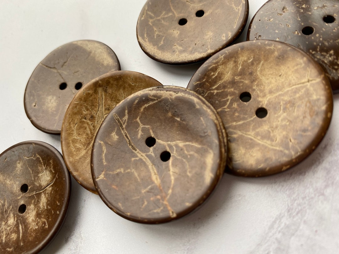 40mm Wooden Vintage Style Buttons X 10 coconut Etsy Norway
