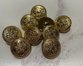 20mm Military Buttons- Gold and Silver