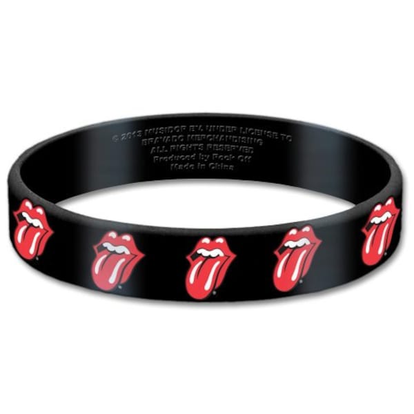 Rolling Stones Tongues Gummy Wristband
