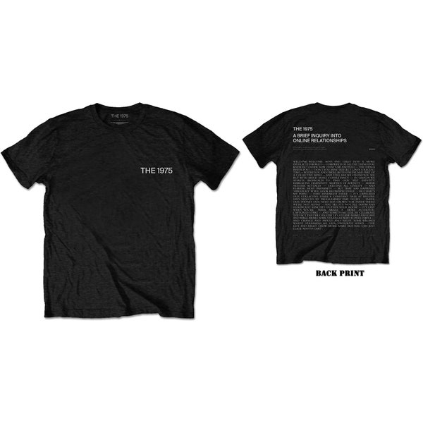 The 1975 Official Band T-Shirt - Licensed Fan Merch, Multiple Sizes Available