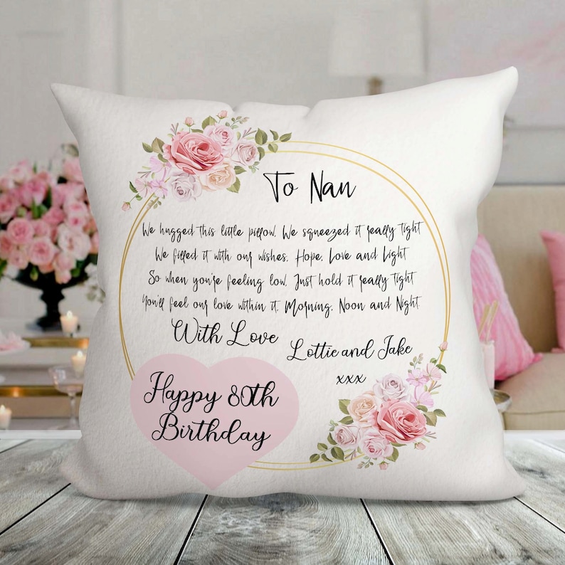Personalised Cuddle Cushion With Any Message Birthday Gift Etsy