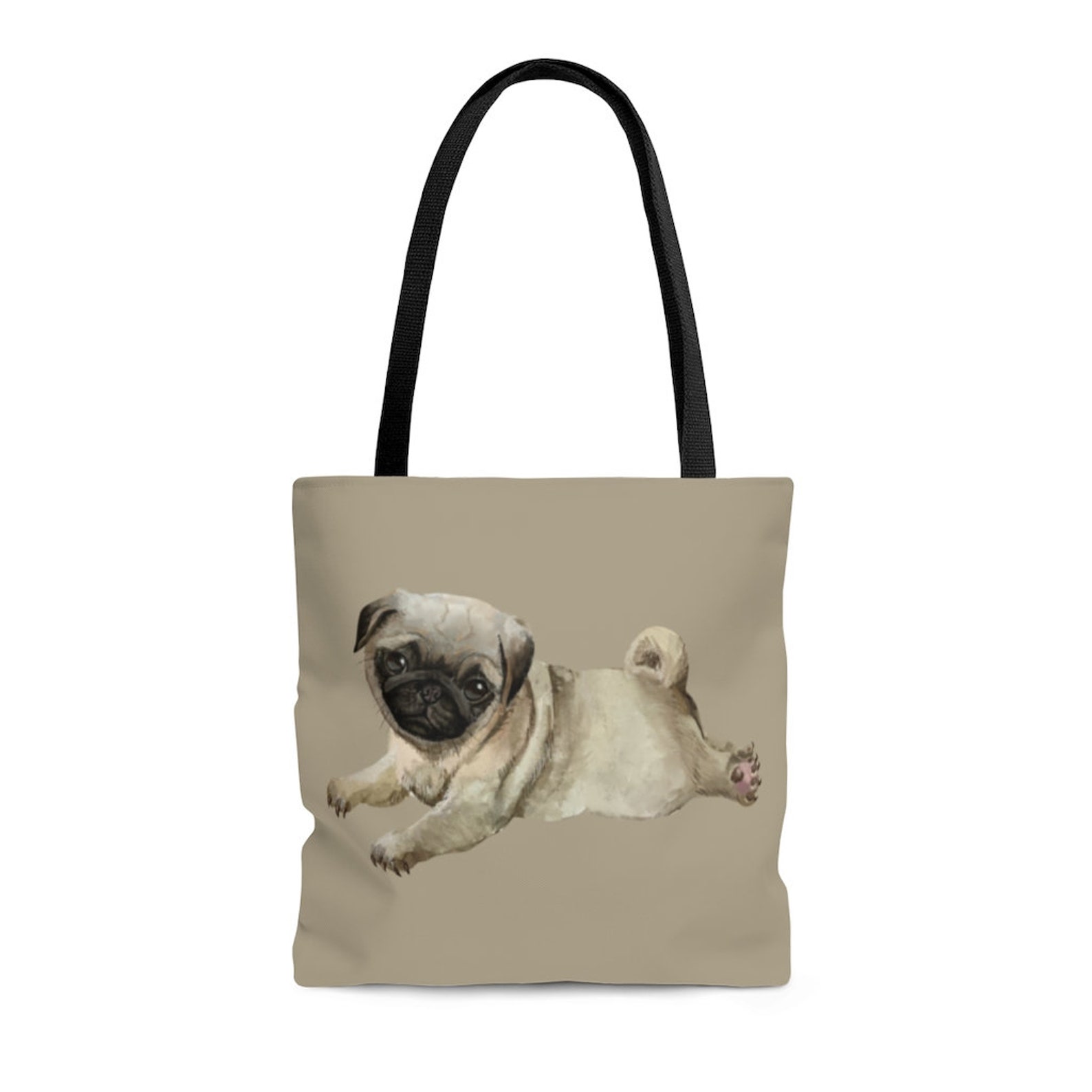 Pug Dog Lover Tote Bag Cute Pug Puppy Tote Bag Etsy