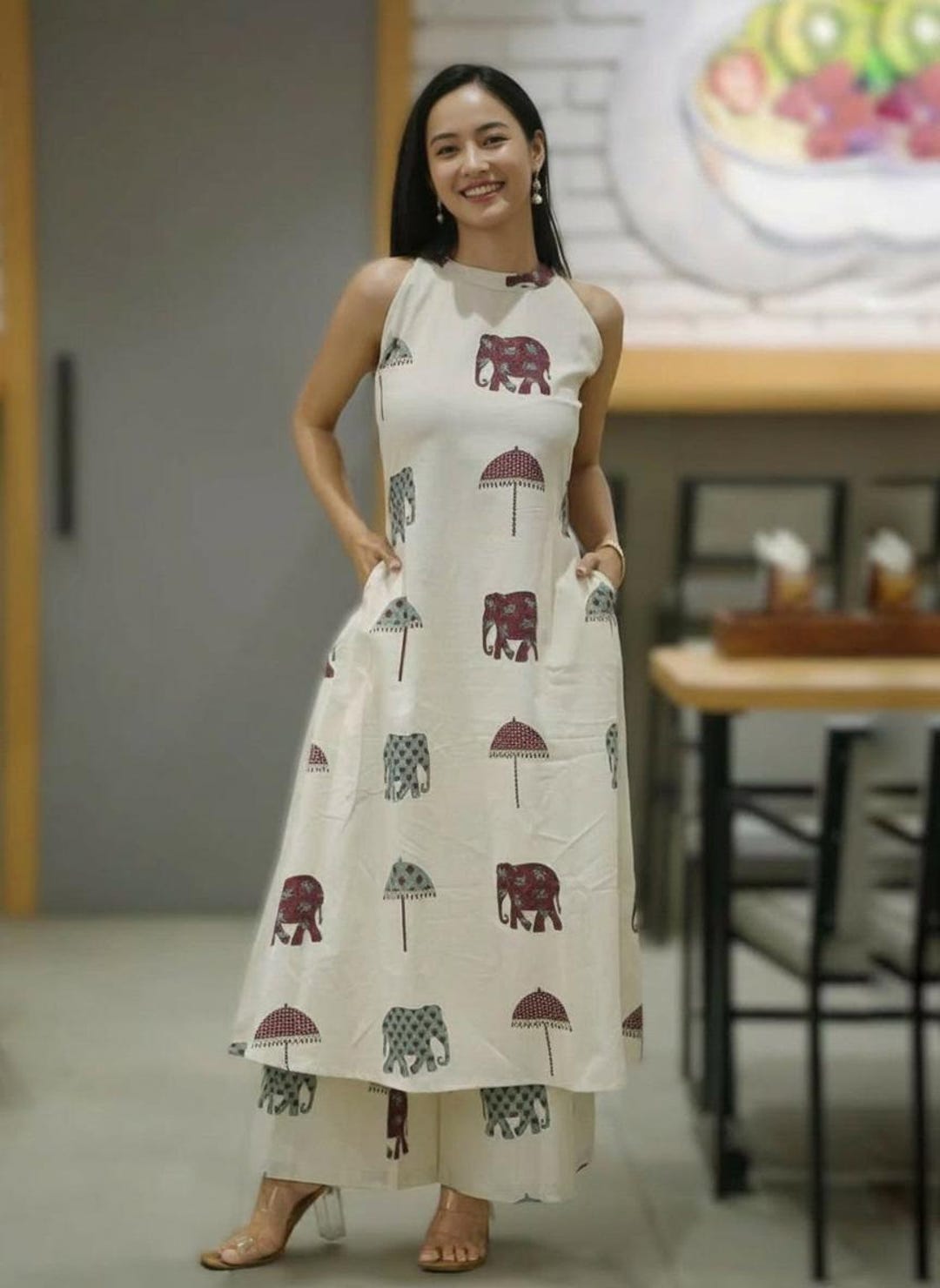 Royal Pure Silk Kurta with Elephant & Bird Motif Thread & Sequin Work Festive Set - Buy
