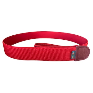 Cinto infantil vermelho, cinto infantil sem fivela, cinto para crianças e bebês, ajustável de forma flexível, elástico, fabricado na Alemanha