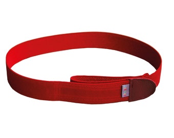 Children's belt without buckle motif red