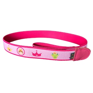 Cinto infantil Princesa rosa, cinto infantil sem fivela, cinto para crianças e bebês, ajustável de forma flexível, elástico, fabricado na Alemanha