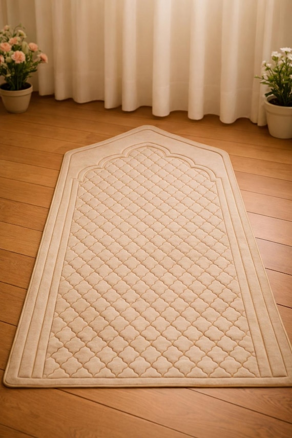Muslim Prayer Mat Thick Sponge  Soft Orthopedic  –Non-Slip Islamic Prayer Rug