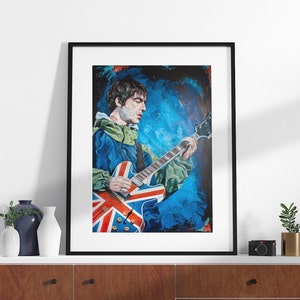 Noel Gallagher Wall Art Print. Oasis Maine Road 1996 concert, former home of Manchester City
