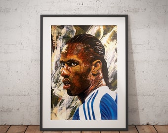 Didier Drogba Chelsea FC 2012 Champions League-afdruk