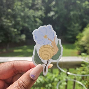 Sticker escargot floral Sticker escargot mignon Sticker fleur cadeau pour les amoureux de la nature Sticker vinyle floral mignon pour Kindle