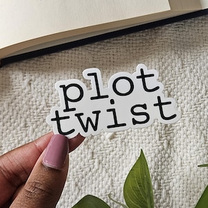 Plot Twist-klistermärke Söt klistermärke för läsare Vinylklistermärke Gåva för läsare Söt boklig klistermärke för Kindle