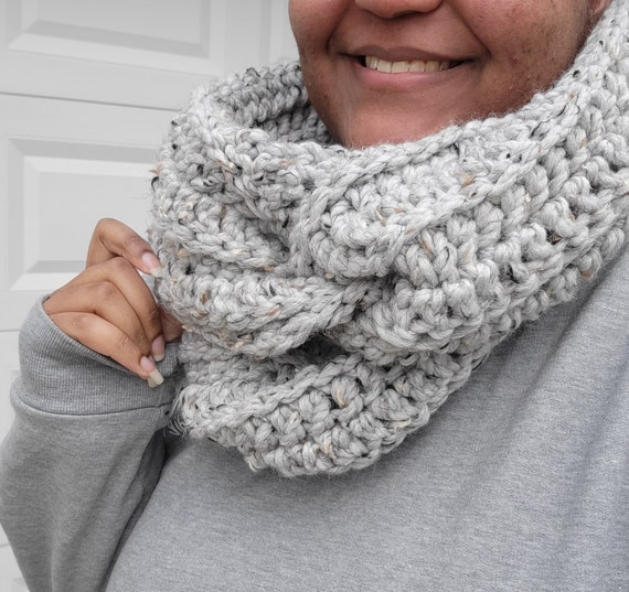 CROCHET PATTERN Infinity Scarf Pattern Beginner Crochet Pattern Super Bulky size 6 Yarn Etsy