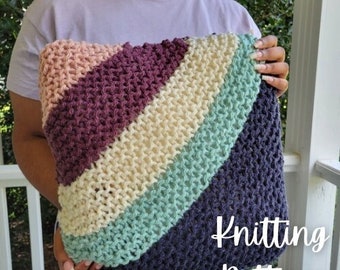 Knit Throw Pillow Pattern | Knit Home decor | Beginner Knitting Pattern | Knit Pillow