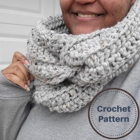 Chunky Infinity Easy Crochet Infinity Scarf Patterns For Beginners