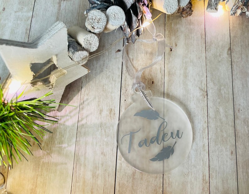 Acrylic Tadcu Memory Bauble Memorial Personalised Christmas Etsy UK