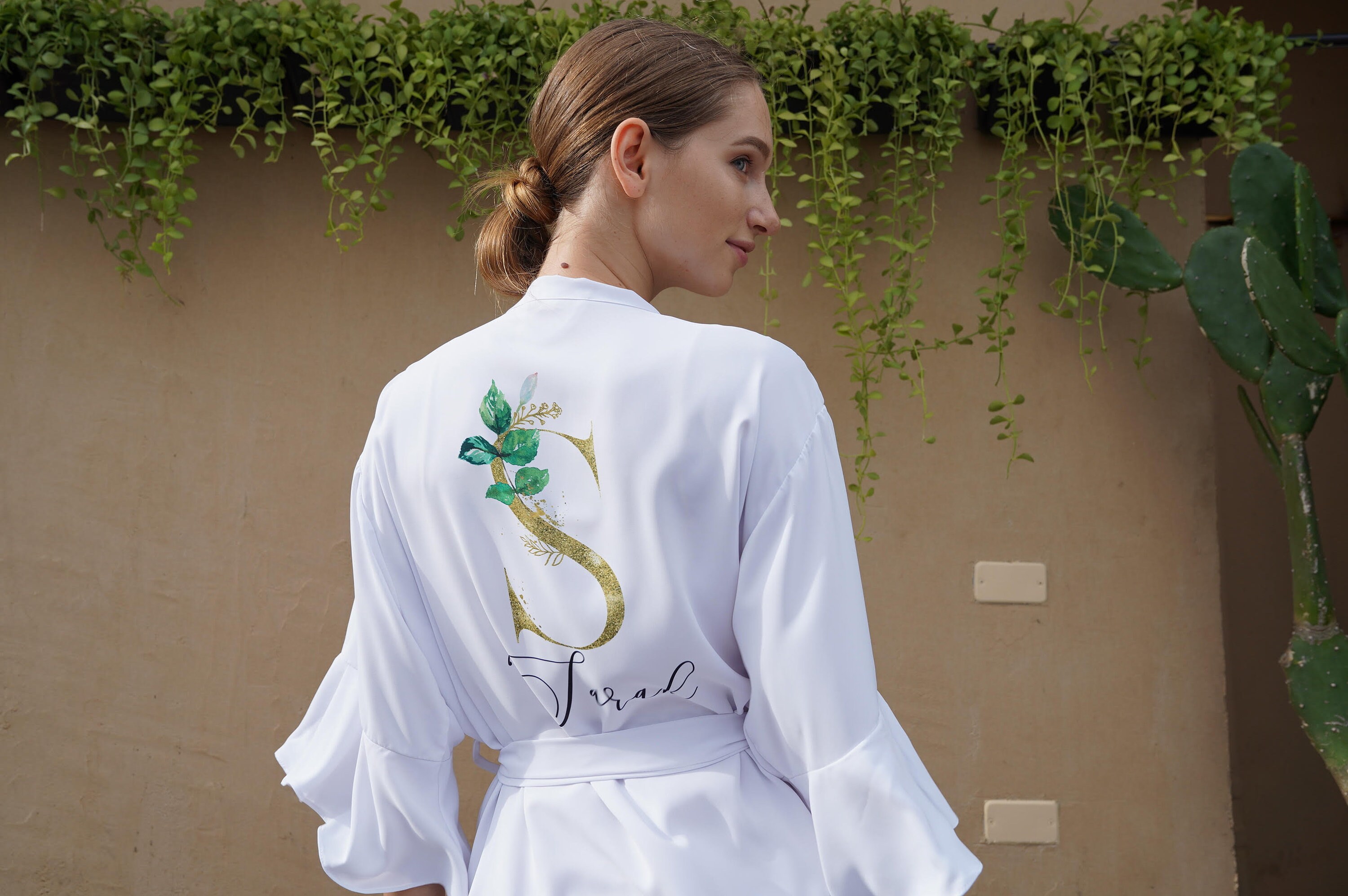 Bridesmaid robes EMERALD GREEN Bride Robe Personalized Bridal Etsy