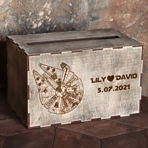 Millennium Falke Hochzeitskartenbox Hochzeit Holz Kartenbox Personalisierte Hochzeitskartenbox Graviert