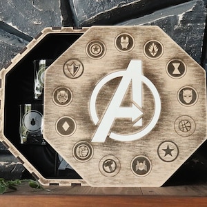 Superheroes Whiskey Decanter Set: Personalized Groomsman Gift