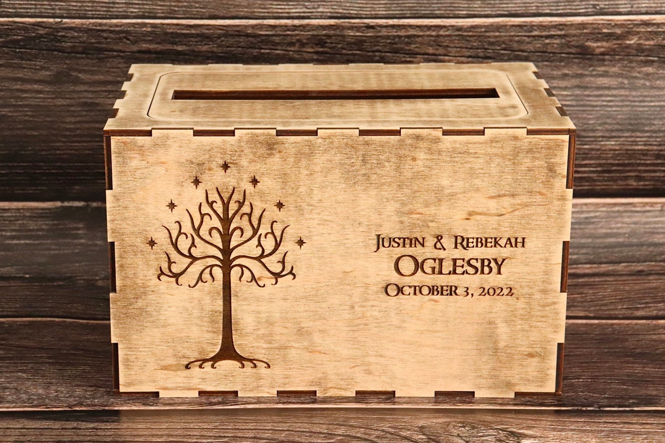 Gondor Tree Ring Box, the Lord of the Rings, Tolkien Inspired Wedding Box,  Proposal Ring Box, Engagement Box 