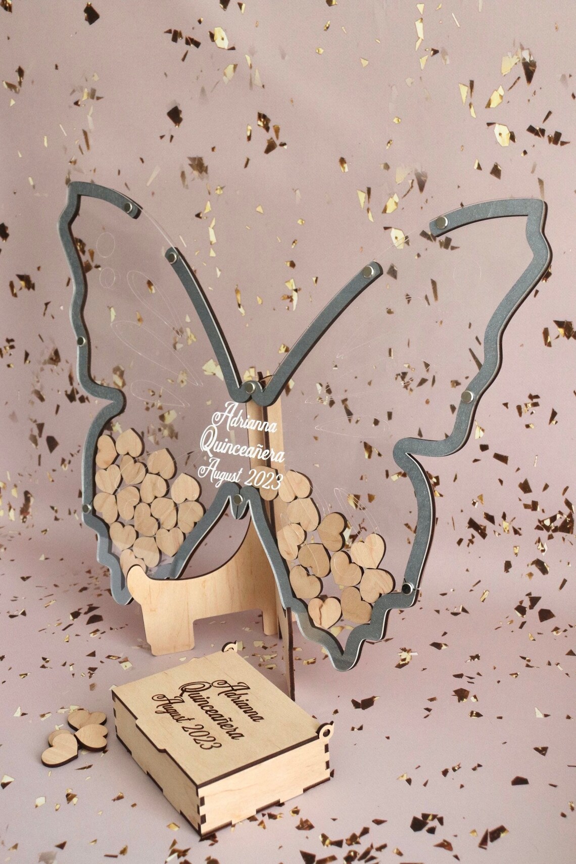 Butterfly Guest Book Birthday Guest Book Sweet 16 Drop Box Etsy