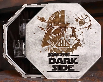 Darth Vader decanter set Whiskey glasses Unique Christmas gift for boyfriend Whiskey glasses personalized