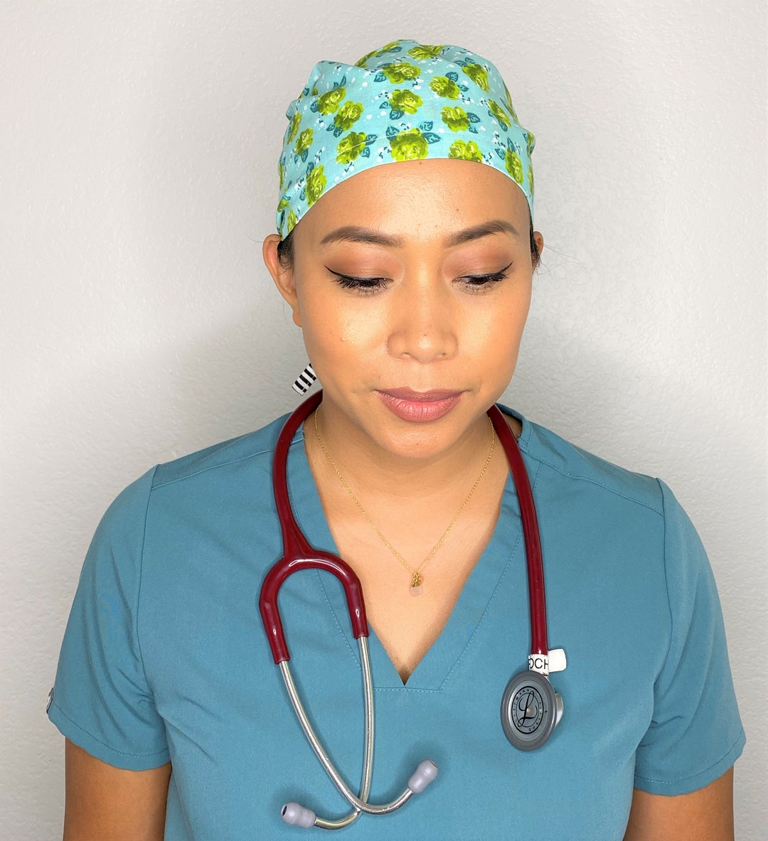 Floral Scrub Cap, Floral Surgical Cap, Nurse Cap, Dental Cap