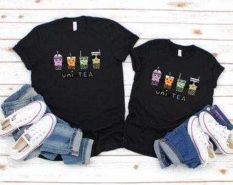 Kawaii uniTEA Camiseta Boba, camiseta de té uniTEA Bubble, camiseta Boba linda, camiseta Kawaii Boba