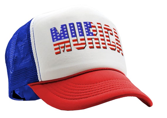 Murica Fourth of July USA Retro Vintage Style Trucker Hat Cap 