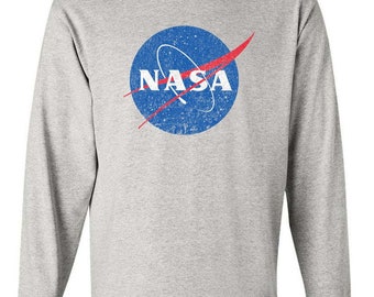 red nasa long sleeve shirt