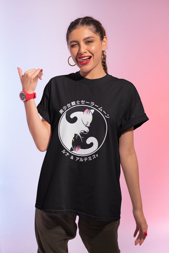 Unisex Sailor Moon Luna \u0026 Artemis Shirt 