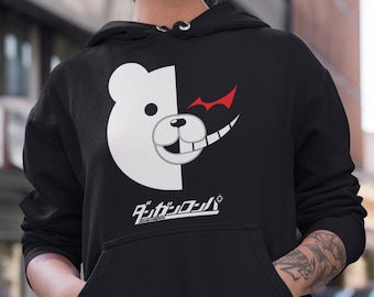 Dangan Ronpa Monobear Monokuma Black White Bear Sweatshirt Hoodie coat Dangan Ronpa Monobear Monokuma Black White Bear Sweatshirt Hoodie coat