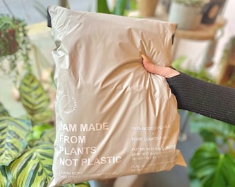 The Little Eco Company 'Hecho de plantas, no de plástico' Bolsas de correo postal ecológicas biodegradables y compostables certificadas