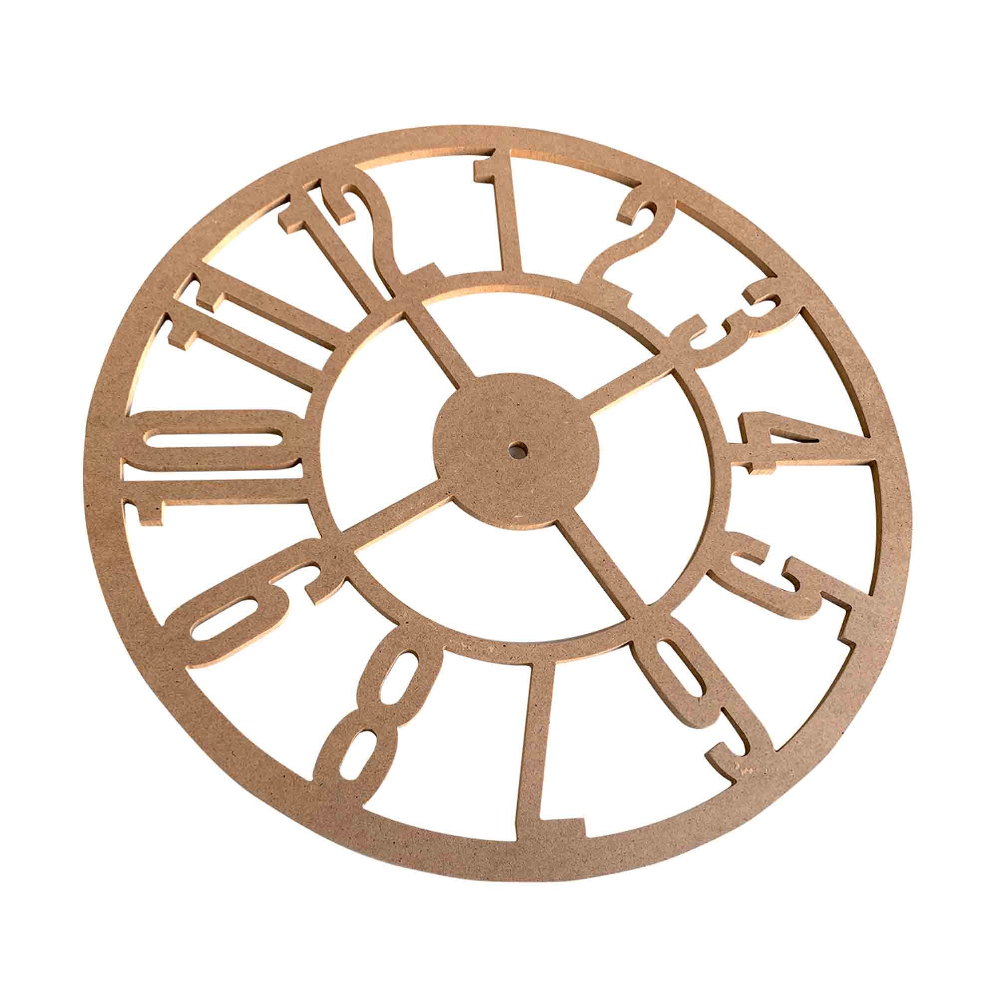 Wooden Clock Blankblank Clock Face Unfinished Raw Clock | Etsy