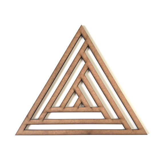 Triangle Shaped Wall Decor Triangle Wall Art Geometric Etsy