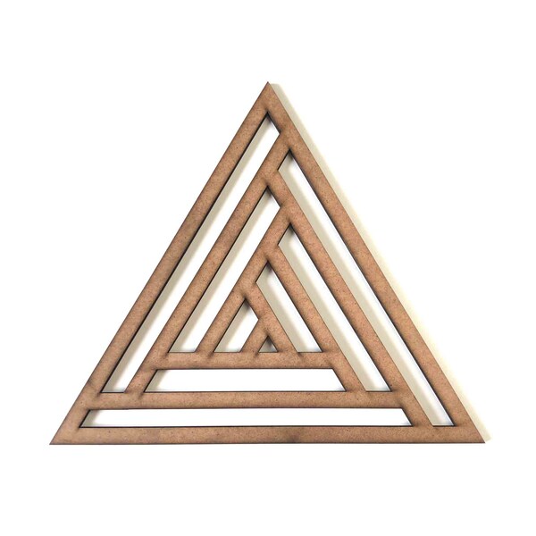 Triangle Shaped Wall Decor, Triangle Wall Art, Geometric Shaped Wall Decor, Geometric Wall Art, Macrame Hoops, Asymmetric Wall Decor