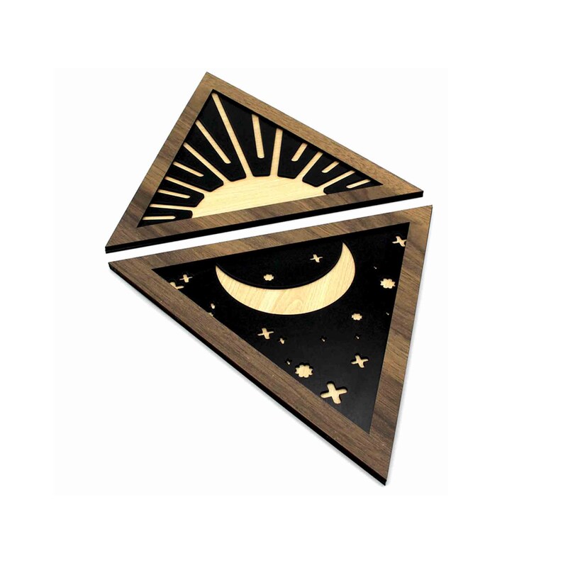 Set of Triangles Wall Decor Triangle Wall Hanging Triangle Etsy