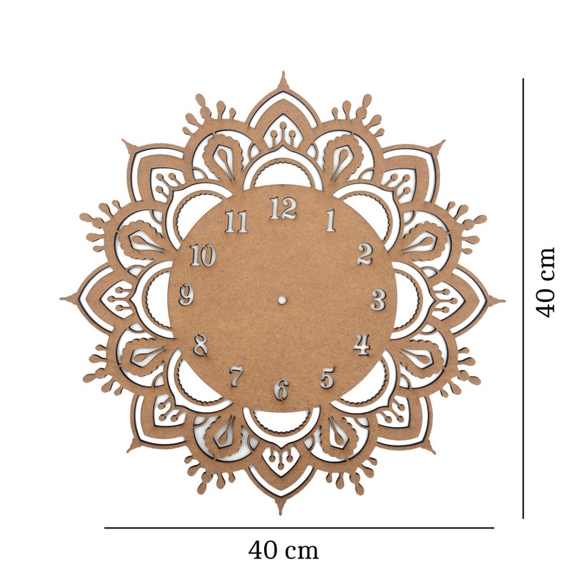 Wood Clock Blank Clock Face Unfinished Clock Face Laser Cut Etsy