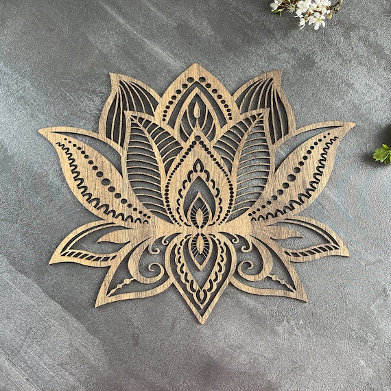 Lotus Mandala Laser Cut Lotus Lotus Wall Decor Lotus Wall - Etsy Australia