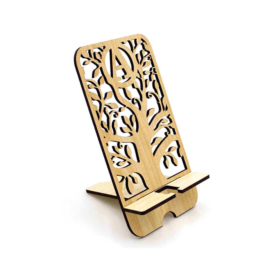 Personalized Phone Stand, Wood Phone Stand, Letter Phone Stand, Phone