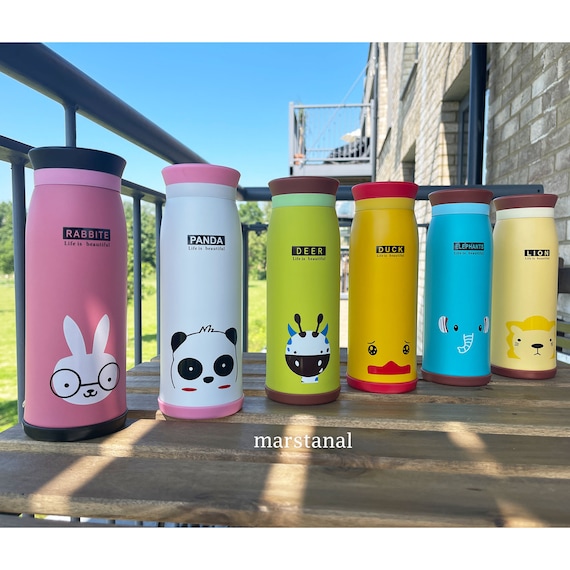 Termo taza moda animales de dibujos animados termo botella niños estudiante  lindo termo taza de acero inoxidable vientre taza termo Thermocup 500ml -   México