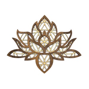 Lotus Wall Art, Flower of Life Wall Decor, Lotus Wall Decor, Lotus Flower, Wood Lotus Flower, Laser Cut Lotus, Lotus Wall Hanging