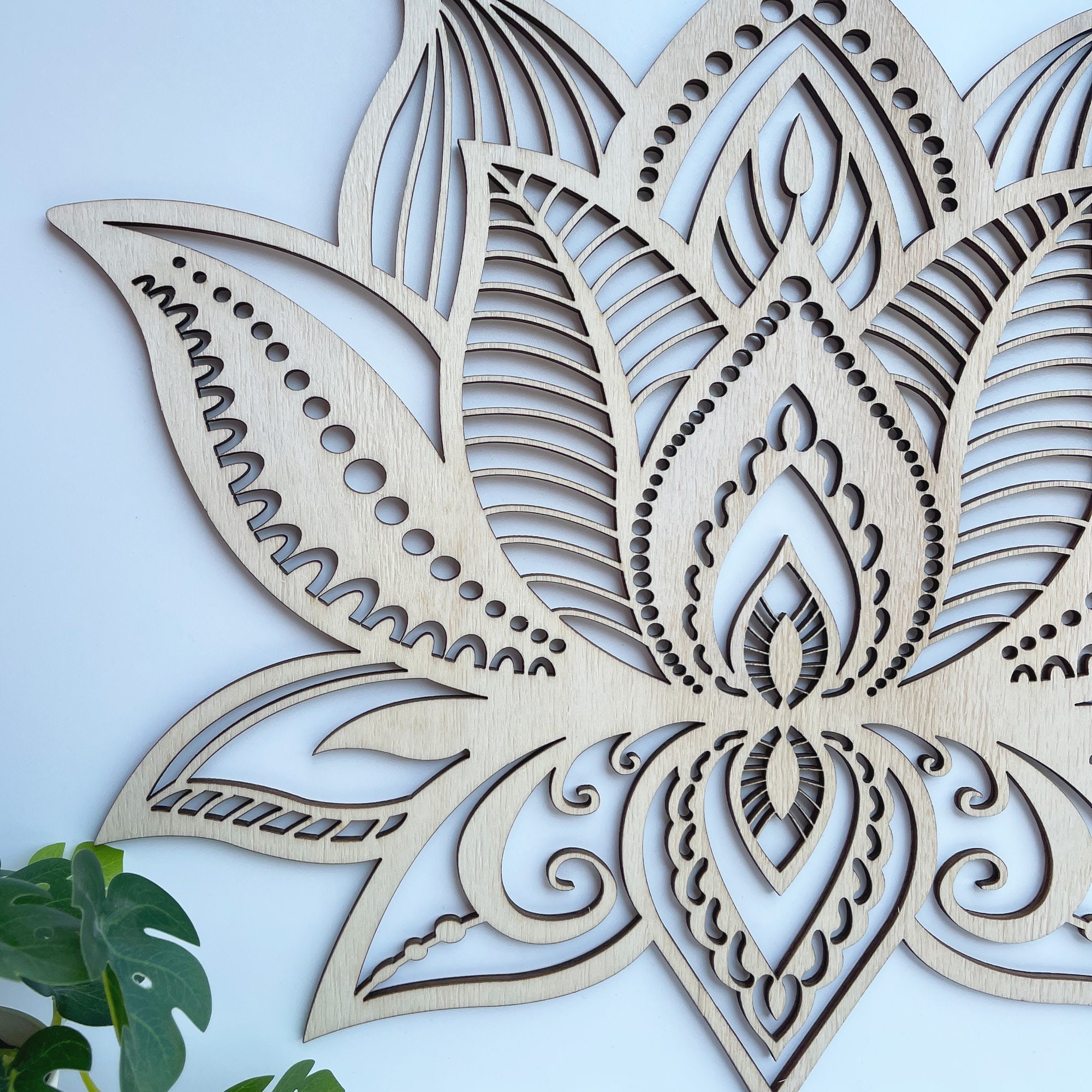 Lotus Mandala Laser Cut Lotus Plywood Lotus Wall Decor - Etsy UK