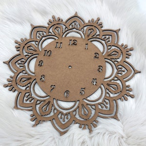 Wood Clock Blank, Clock Face, Unfinished Clock Face, Laser Cut Clock ...