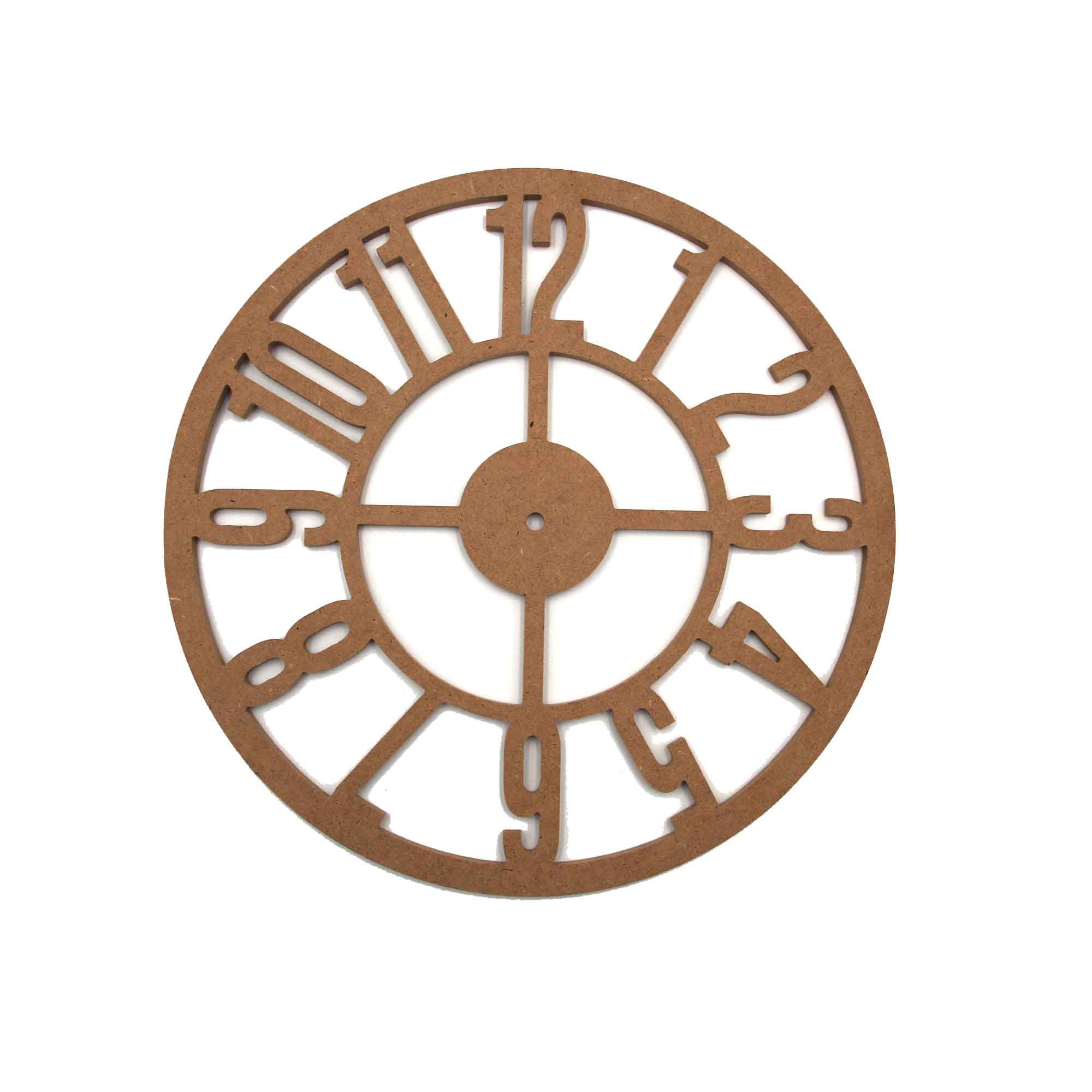 Wooden Clock Blankblank Clock Face Unfinished Raw Clock | Etsy