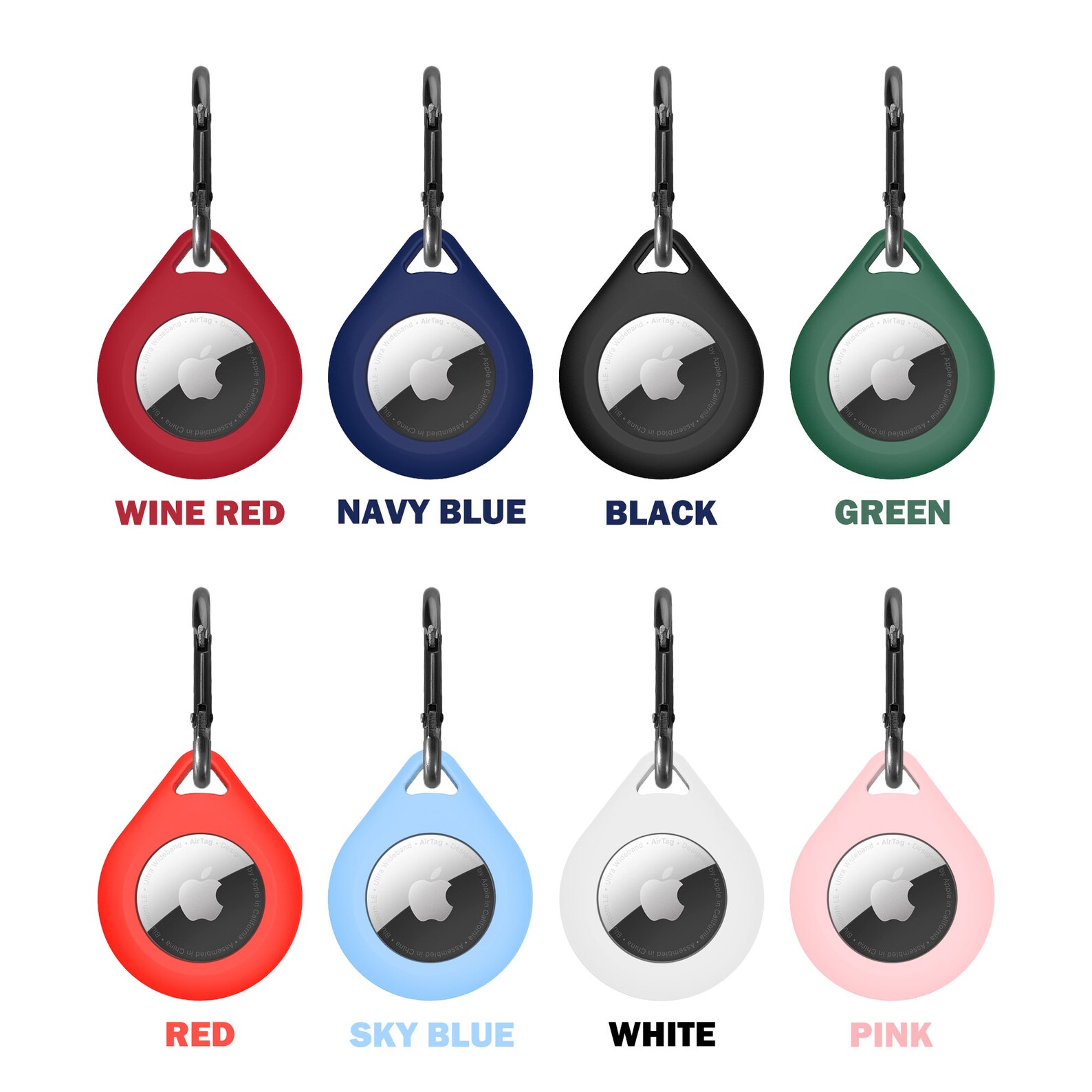 2 Pack Premium Silicone Airtag Apple Case Airtag Keychain Etsy